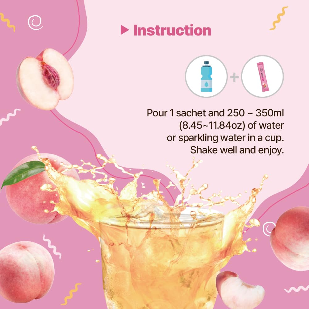 KAYFOOD-Kombucha-Peach-Garden-Daily Zero Sugar, Diet, Gut Healthy Sparkling Beverage, Fermented Korean Drinks for Iced, Hot, Workout Tea (10ST)