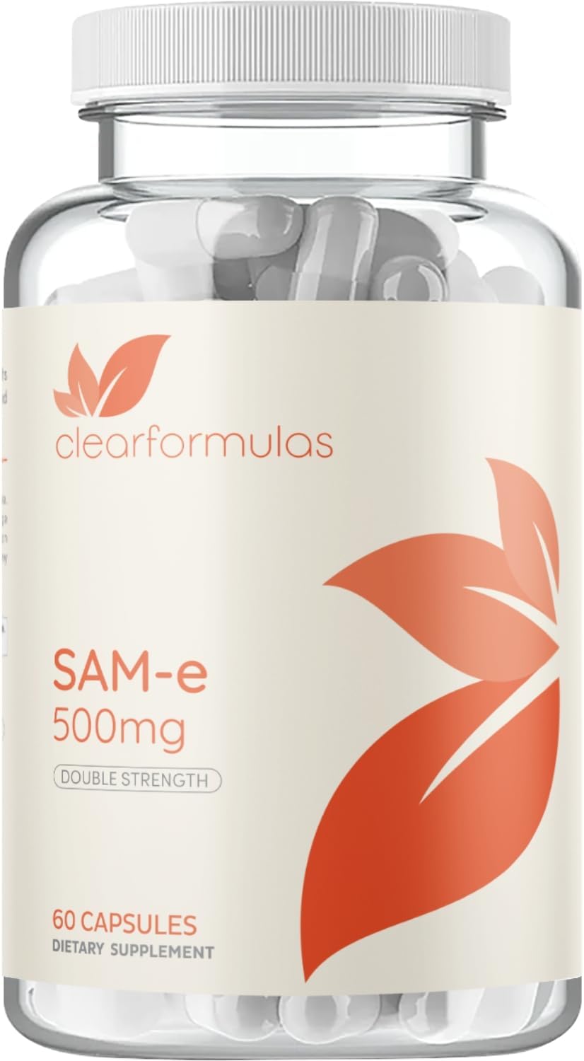 Bioactive SAM-e 500mg - High Strength SAM-e Supplement with Biologically Active S,S Form for Liver and Mood Support - Vegan Non-GMO Preservative Free - Made in The US (60 Servings)
