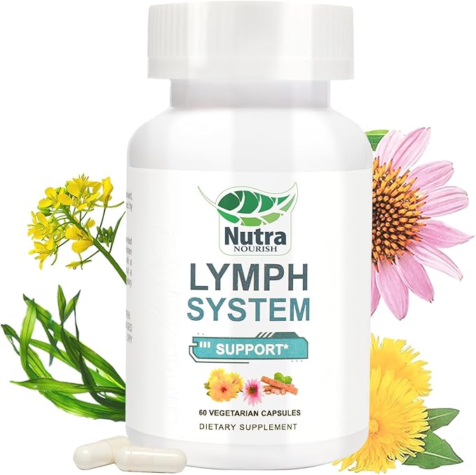 Lymphatic Drainage Supplement with Dandelion,Echinacea & Bromelain Extracts, Lymph System Support for Men and Women - 60 Count Bottles (1)