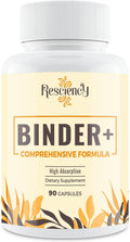 Detox Binder Supplement – Activated Charcoal, Zeolite, Bentonite Clay, Milk Thistle, Proprietary Blends - Liver & Gut, Max Absorption, 90 Vegan Capsules