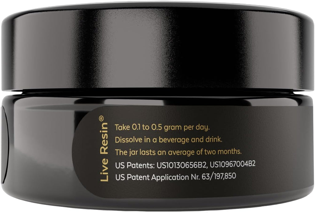 Live Resin Pure Gold Shilajit - Organic Shilajit Supplement with Over 80 Minerals - High Bioavailability & Antioxidant Support Mineral Supplement - Authentic Gold Infused Resin | USA Made -60 Servings