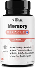 Offers Memory Miracle – Brain and Memory Support Supplement for Focus, Mental Clarity & Brain Health – Nootropic Brain Booster with Nitric Oxide – 60 Capsules