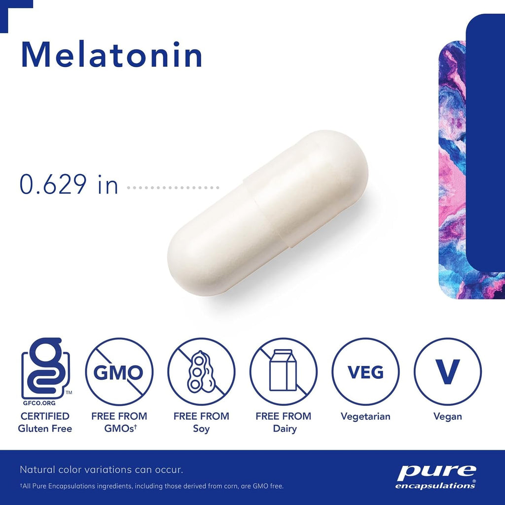 Pure Encapsulations Melatonin 3 mg - Antioxidant Supplement to Support Natural Sleeping & Relief of Occasional Sleeplessness - for Natural Sleep Support* - 180 Capsules