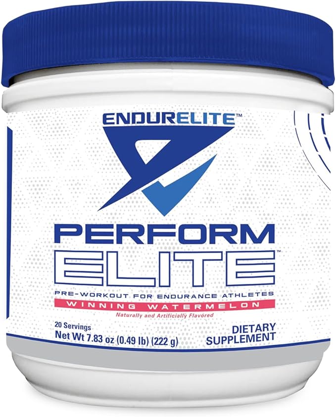 EndurElite Perform Elite- Pre Workout Energy Drink Powder Supplement- Pre-Workout Electrolytes for Endurance Athletes- 20 Servings- Winning Watermelon