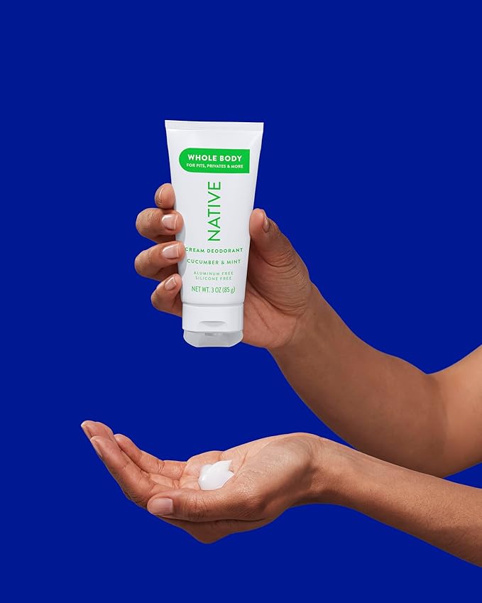 Native Whole Body Deodorant Cream Contains Naturally Derived Ingredients, Deodorant for Women & Men | 72 Hour Odor Protection, Aluminum Free with Coconut Oil and Shea Butter | Cucumber & Mint