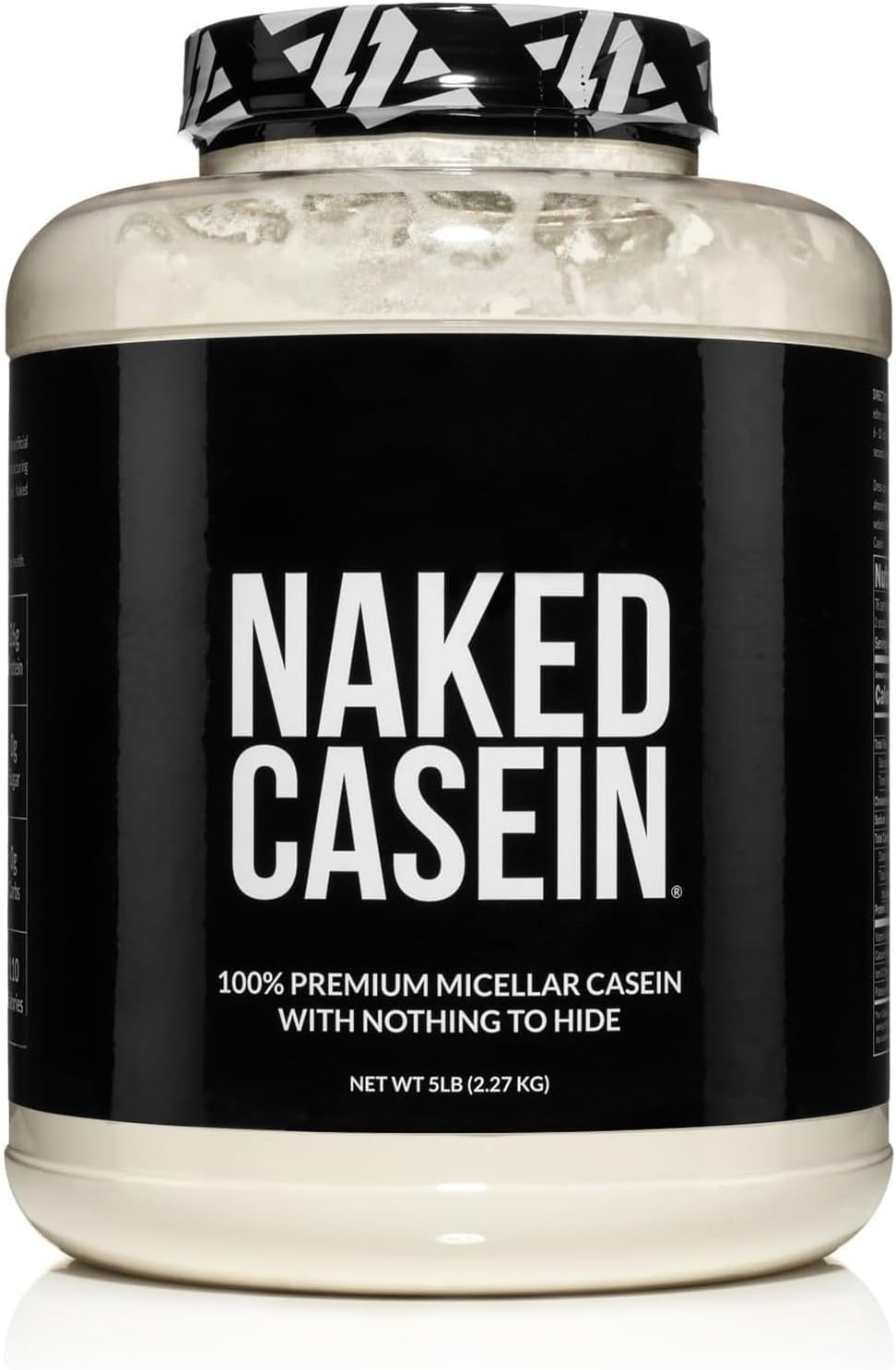 NAKED Casein - 5Lb Micellar Casein Protein Powder - Bulk, GMO-Free, Gluten Free, Soy Free, Preservative Free - Stimulate Muscle Growth - Enhance Recovery - 76 Servings