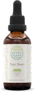 Dan Shen B60 Alcohol-Free Herbal Extract Tincture, Concentrated Liquid Drops Natural Red Sage (Danshen, Salvia Miltiorrhiza) Dried Root (2 fl oz)