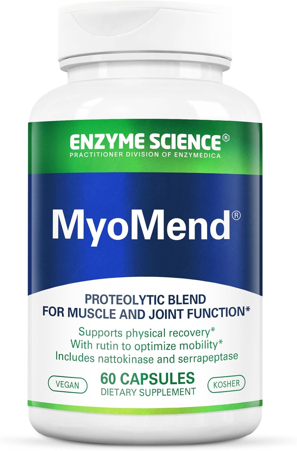 Myomend, 60 Capsules – Muscle & Joint Support – Formulated with Bromelain and Rutin – Enzyme Health Supplement – Vegan and Kosher