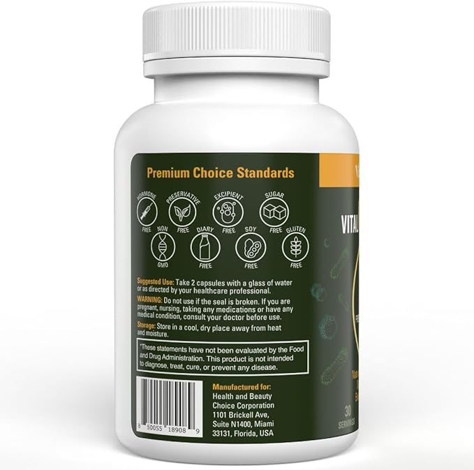 Vital Gut Health 4in1 Formula with Apple Cider Vinegar, Prebiotics & Probiotics, Digestive Enzymes for Strong Immunity Support and Complete Gut and Digestion Support