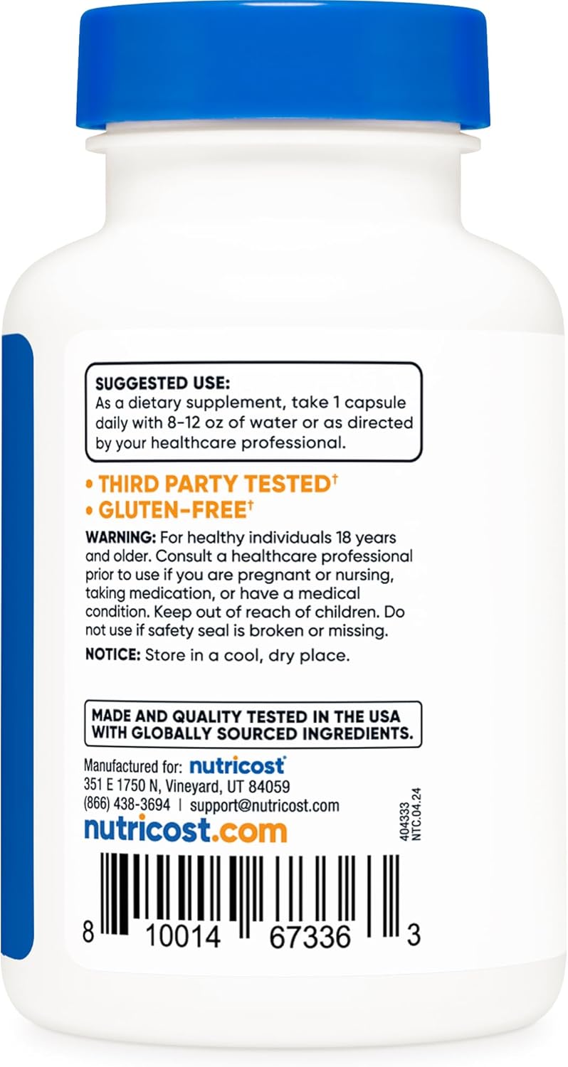 Nutricost Lithium Orotate 5mg, 120 Capsules - Veggie Caps, Non-GMO, Gluten Free