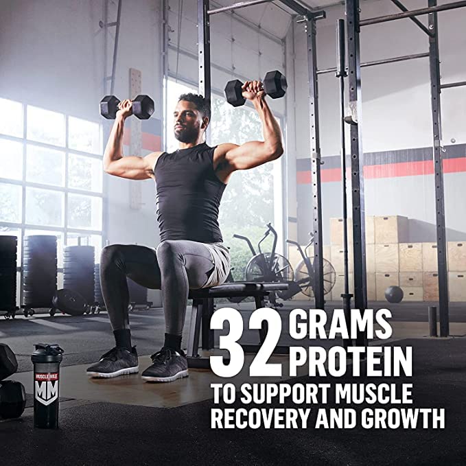 Muscle Milk Genuine Protein Powder, Banana Crème, 1.93 Pounds, 13 Servings, 32g Protein, 4g Sugar, Calcium, Vitamins A, C & D, NSF Certified for Sport, Energizing Snack, Packaging May Vary