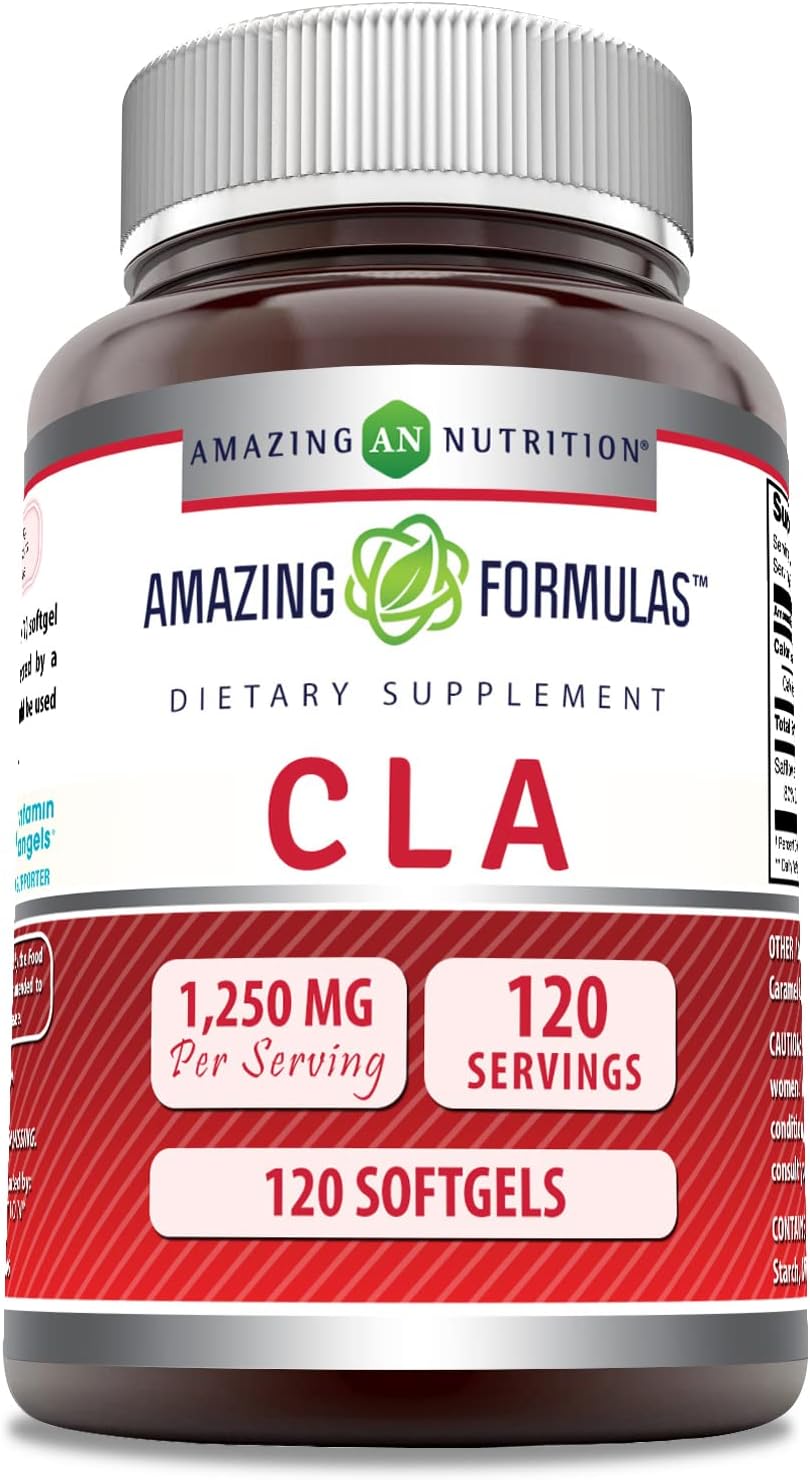 Amazing Formulas CLA | Conjugated Linoleic Acid Supplement | 1250 Mg | Softgels | Non-GMO | Gluten-Free | Made in USA (120 Count)