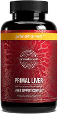 Primal Harvest Primal Liver Liver Supplement with, Alpha-Lipoic Acid, L-Cysteine HCL, L-Glutathione, Milk Thistle, and Spirulina, for Men and Women, 120 Capsules