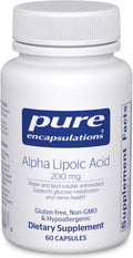 Pure Encapsulations Alpha Lipoic Acid 200 mg - 200mg ALA - Liver & Antioxidant Support* - for Nerve Health & Carb Metabolism - Vegan & Non-GMO Supplement - 60 Capsules