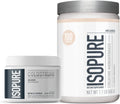 Bundle of Isopure Bovine Colostrum Supplement Powder, Gently Processed, 90 Servings + Isopure Unflavored Creatine Monohydrate Powder, 5g Creatine Monohydrate per Scoop, 100 Servings, 500g