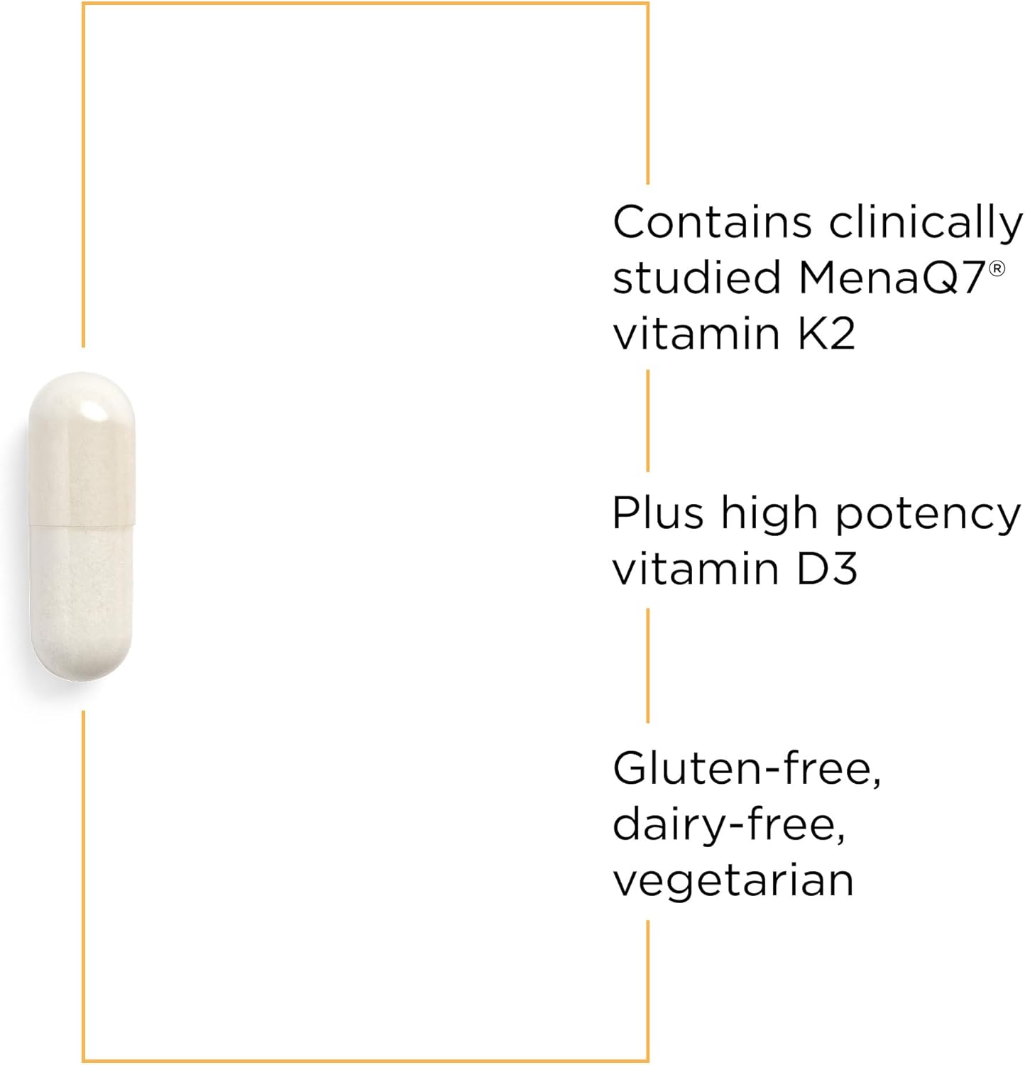 Integrative Therapeutics K2 + D3 - Supplement for Heart Health & Bone Strength* - Daily Vitamins for Calcium Absorption - Supports Vitality - Dairy-Free & Gluten-Free - 60 Count (60 Servings)