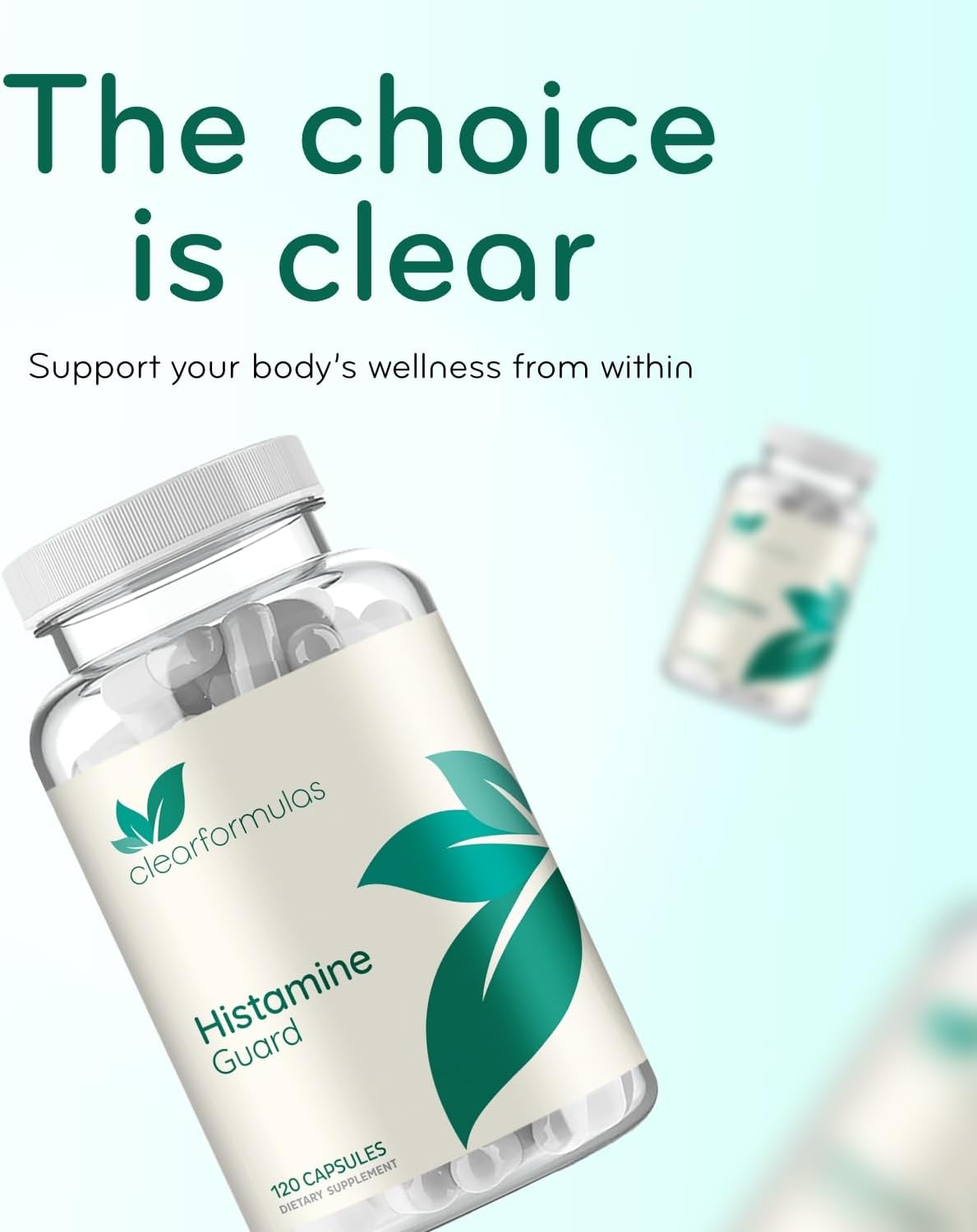 Histamine Guard Immune Support Supplement - Herbal Sinus Respiratory and Immunity Support Histamine Blocker with Stinging Nettle Vitamin C Bromelain and Quercetin Complex - Non-Drowsy (120 Capsules)