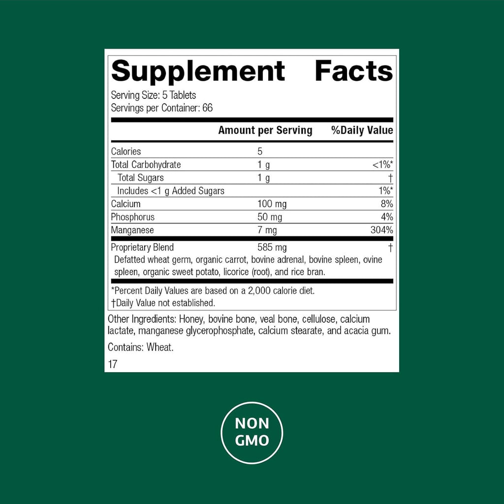 Standard Process Inc. Bio-Dent - Whole Food Supplement for Skin, Muscle, and Bone Health - Calcium, Licorice Root, Manganese, Phosphorus - 330 Tablets