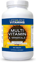 LifeSource Complete Multi Vitamin & Minerals (180 Tablets) Includes 71 Whole Food Ingredients