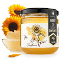 HONIGMA® Raw Sunflowers Honey | Exquisite Taste | 100% Pure | Unpasteurized | Unfiltered | Partially crystallized | 250g/8.8oz