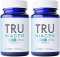 TRU NIAGEN Patented NAD Supplement for Anti Aging and Cell Regeneration, 300mg Niagen, 30 Servings | Supports Cellular Energy, Brain, Muscle | Nicotinamide Riboside (NR) Take 1 Daily | 2 Bottles