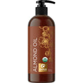 USDA Organic Sweet Almond Oil - Pure Cold Pressed Organic Almond Oil for Skin Hair and Nails - Moisturizing Organic Body Oil for Women and Men plus Carrier Oil for Essential Oils Mixing 16oz