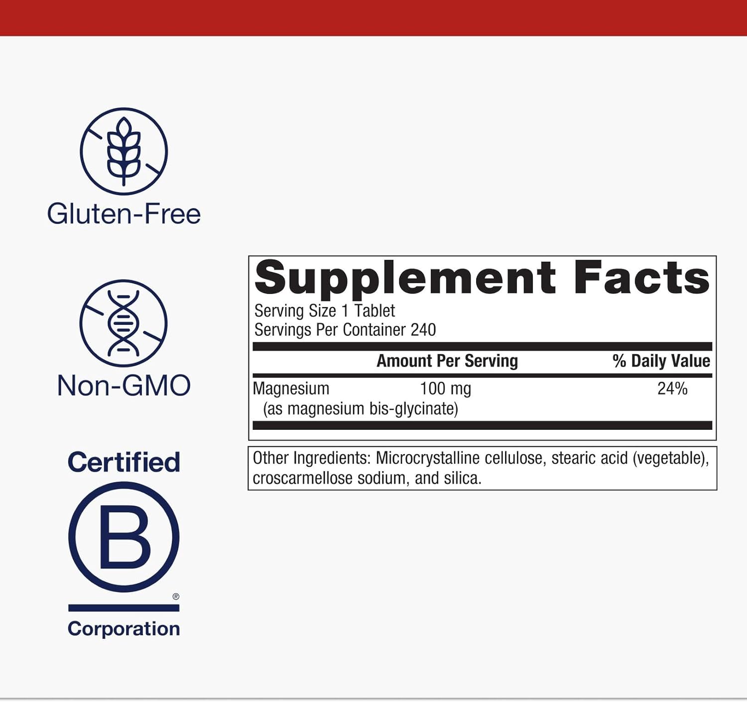 Metagenics Magnesium Glycinate - Highly Absorbable - Support for Sleep, Stress Relief, Muscle, Bone, Heart & Nerve Health - Gluten-Free - Non-GMO - Vegetarian - 240 Tablets