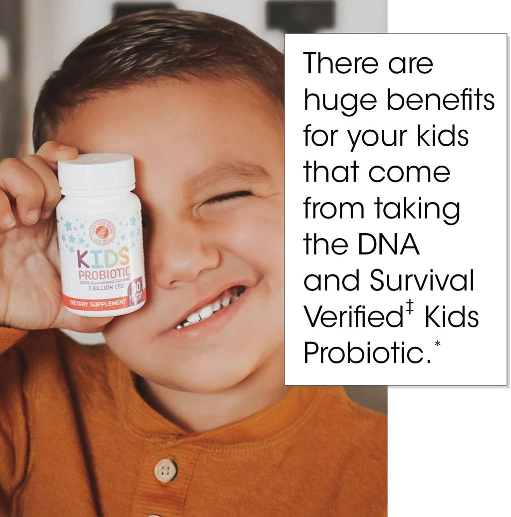 Silver Fern Brand Kids Ultimate Probiotic - 4 Bottles - 30 Chewable Tablets Each - Sugar & Gluten Free - Children's Dietary Supplement - DNA & Survivability Verified - Digestive & Immune Support