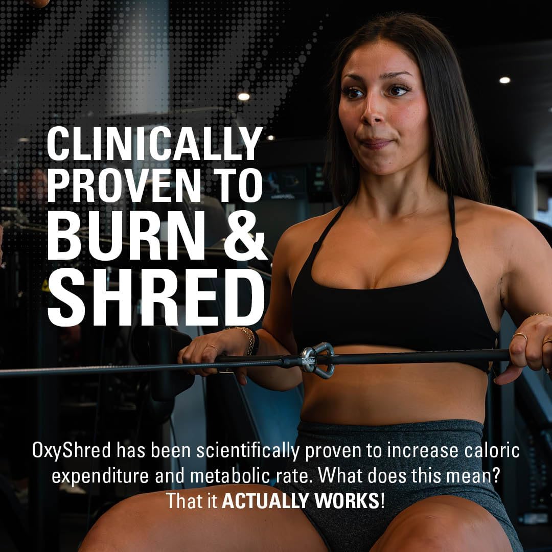 EHP Labs OxyShred Pre Workout Powder - Preworkout Powder with L Glutamine & Acetyl L Carnitine, Energy Boost Drink - Juicy Watermelon, 60 Servings