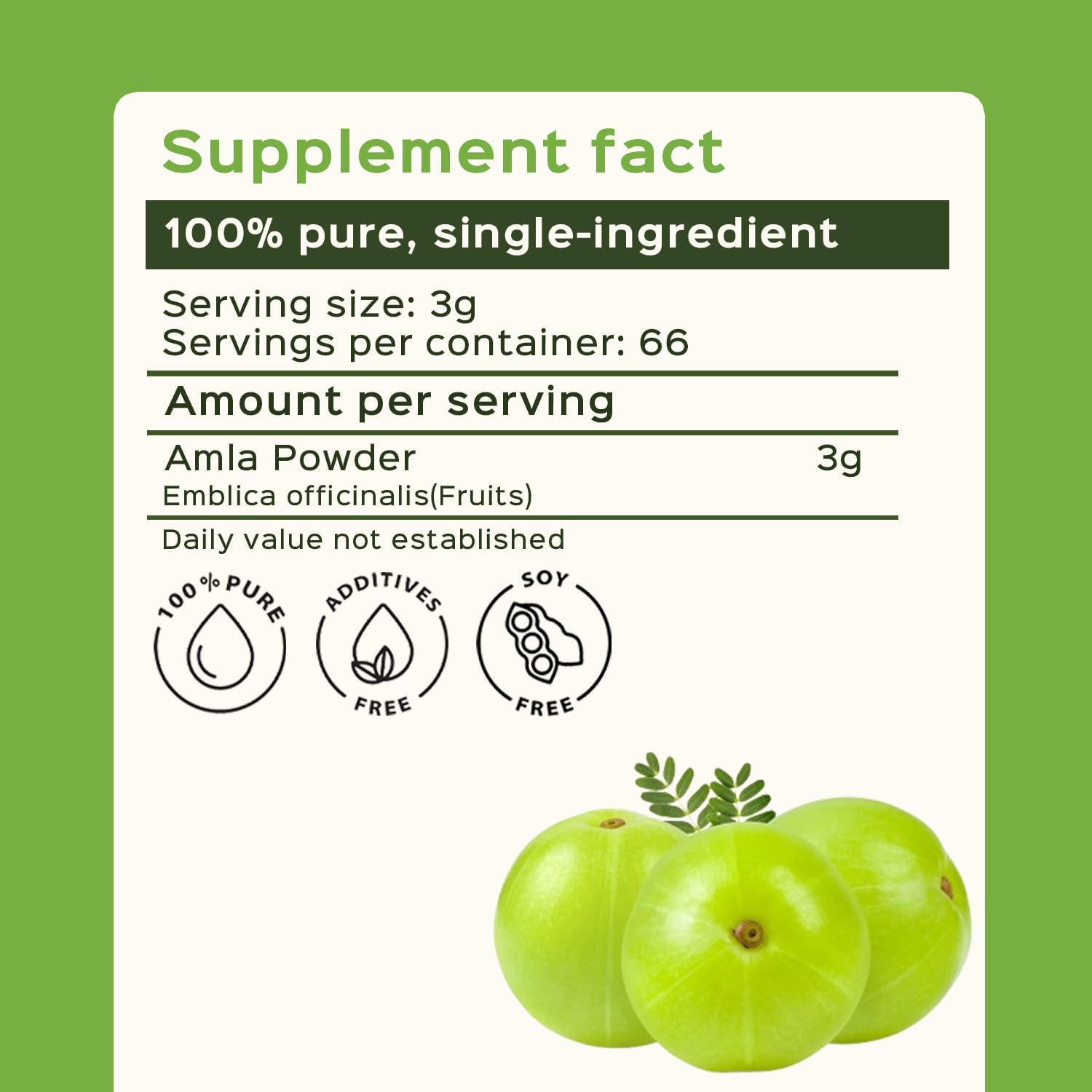 bixa BOTANICAL | Amalaki Amla Berries Powder | Indian Gooseberry | Rich in Natural Vitamin C | Non GMO | Gluten Free | No Preservatives | Skin Glow and Hair Strength Support | 7 oz 200 g