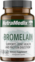 NutraMedix Bromelain Supplements - Proteolytic Enzymes from Pineapple Stems + Bromelain 1,000mg - Designed to Offer Digestion, Exercise and Joint Support - Gluten, Soy and Dairy-Free (60 Capsules)