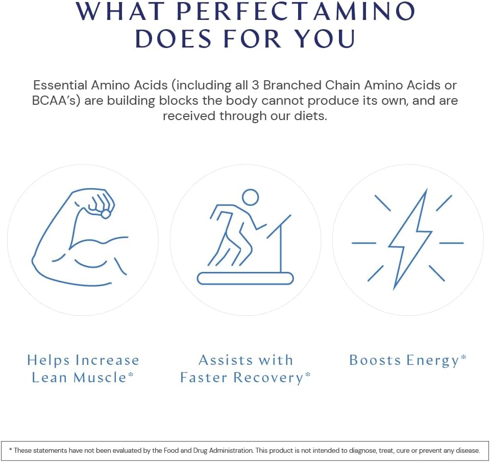 BodyHealth PerfectAmino (300 ct) Easy to Swallow Tablets, Essential Amino Acids Supplement with BCAAs, Vegan Protein for Pre/Post Workout & Muscle Recovery with Lysine, Tryptophan, Leucine, Methionine