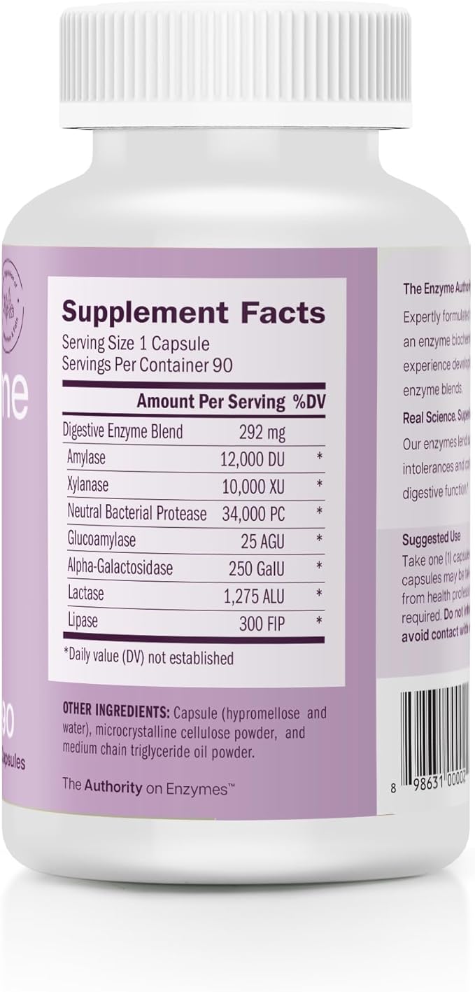 Houston Enzymes - Zyme Prime - 90 Capsules - Digestive Enzymes Women & Men Enzyme, Digestion for Carb, Fat & Protein Breakdown, Helps Intolerances, Bloating & Gas, Digestive Health Supplement