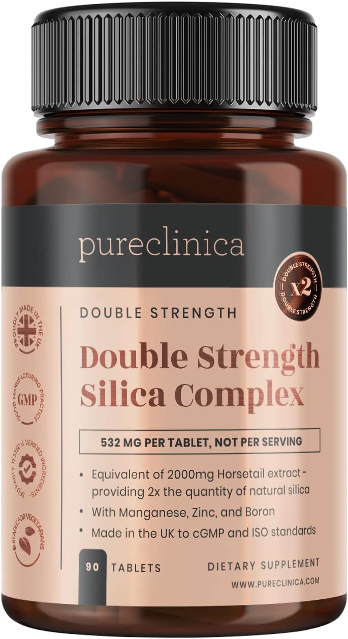 Double Strength Silica Complex – 3 Month Supply! (2000mg Horsetail Extract x 90 Tablets)