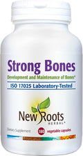 Strong Bone Supplement | 22-in-1 Formula with Glucosamine Sulfate, Calcium, Magnesium, Turmeric, Vitamin D3, B1, K2, B12, Zinc, Enhanced Absorption (180 Veg Caps) | New Roots Herbal