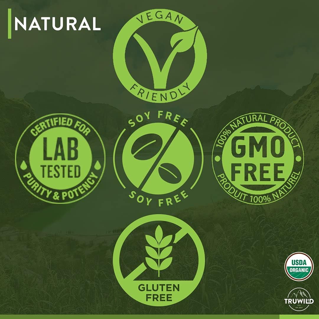 TruWild Greens Superfood Juice Powder, with 22+ Greens & Anti-Oxidants, Natural Immune, Stress, Digestion Support Powder, 90 Servings, 3 Pack