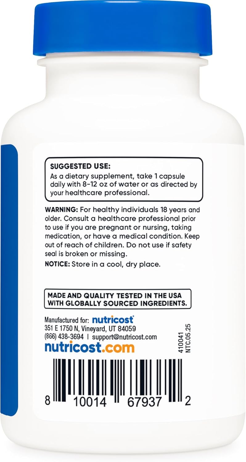 Nutricost L-Theanine 200mg, 120 Capsules, Double Strength - Non-GMO, Gluten Free