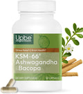 Ashwagandha Supplements for Women & Men - KSM-66® with Bacopa & Milk Thistle, 60 Vegan Capsules - Stress Relief, Mood, Cortisol Support, Extra Strength Ashwagandha Capsules