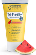 Researched Nutritionals Liposomal Glutathione (450mg) Liquid Gel + Vitamin C - Tri-Fortify - Aid Natural Energy, Immune Support & Detox - Clinically Researched for Absorption - Watermelon (5 Fl Oz)