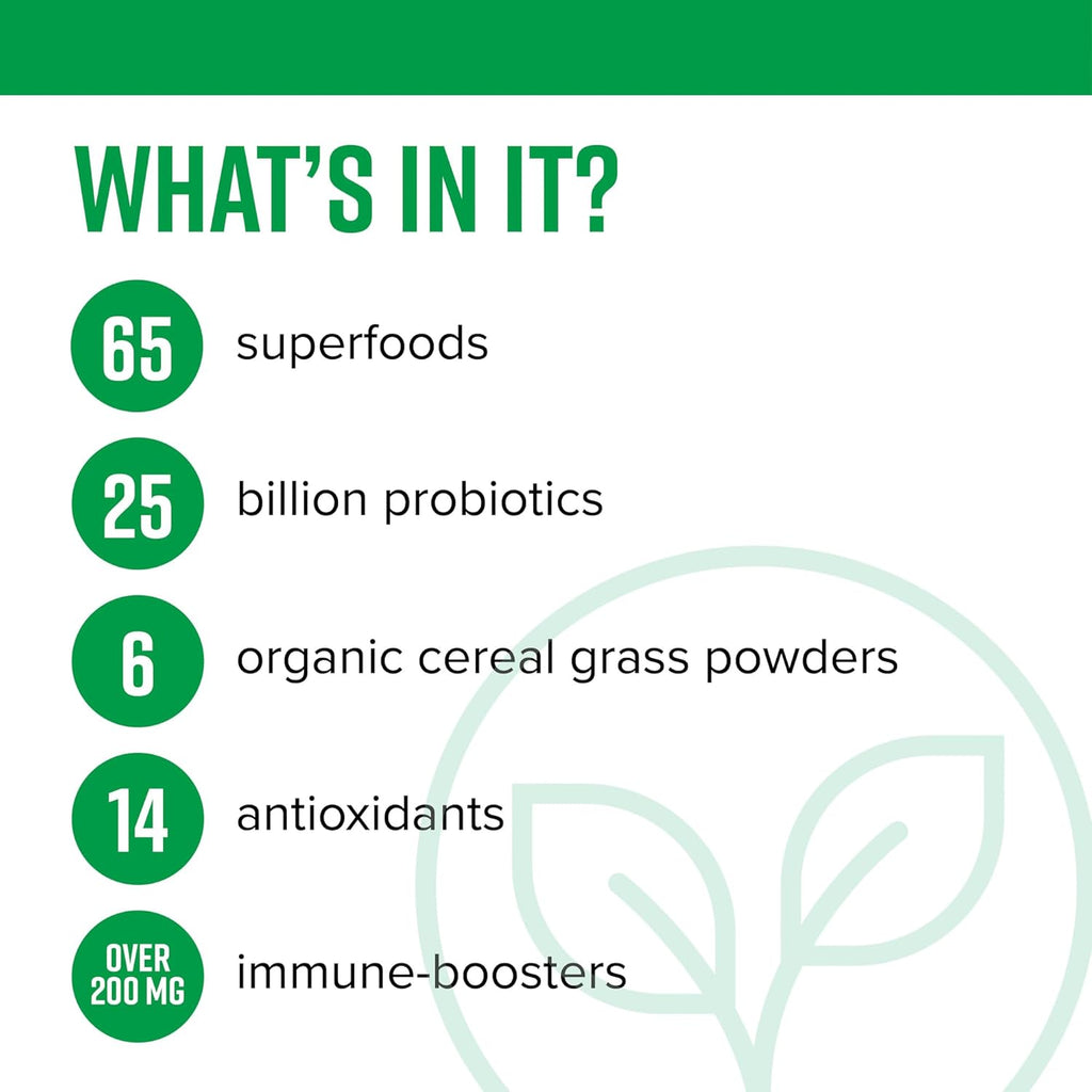 Vibrant Health, Green Vibrance, Vegan Superfood Powder, Boost Energy, 60 Servings