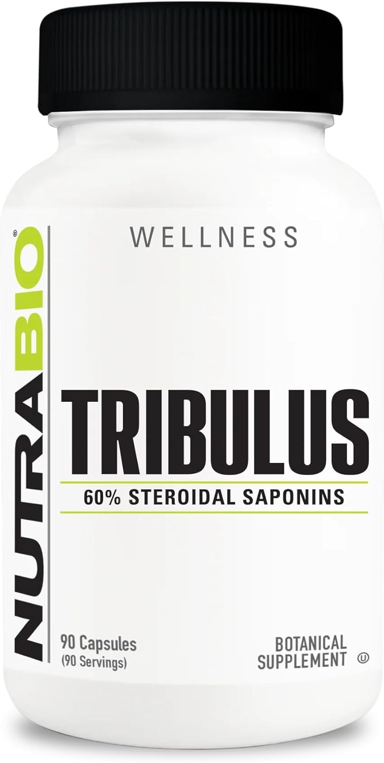 NutraBio Tribulus Terrestris Extract Supplement, 500mg - Tribulus Terrestris for Men and Women- Natural Vitality Booster, 90 Capsules