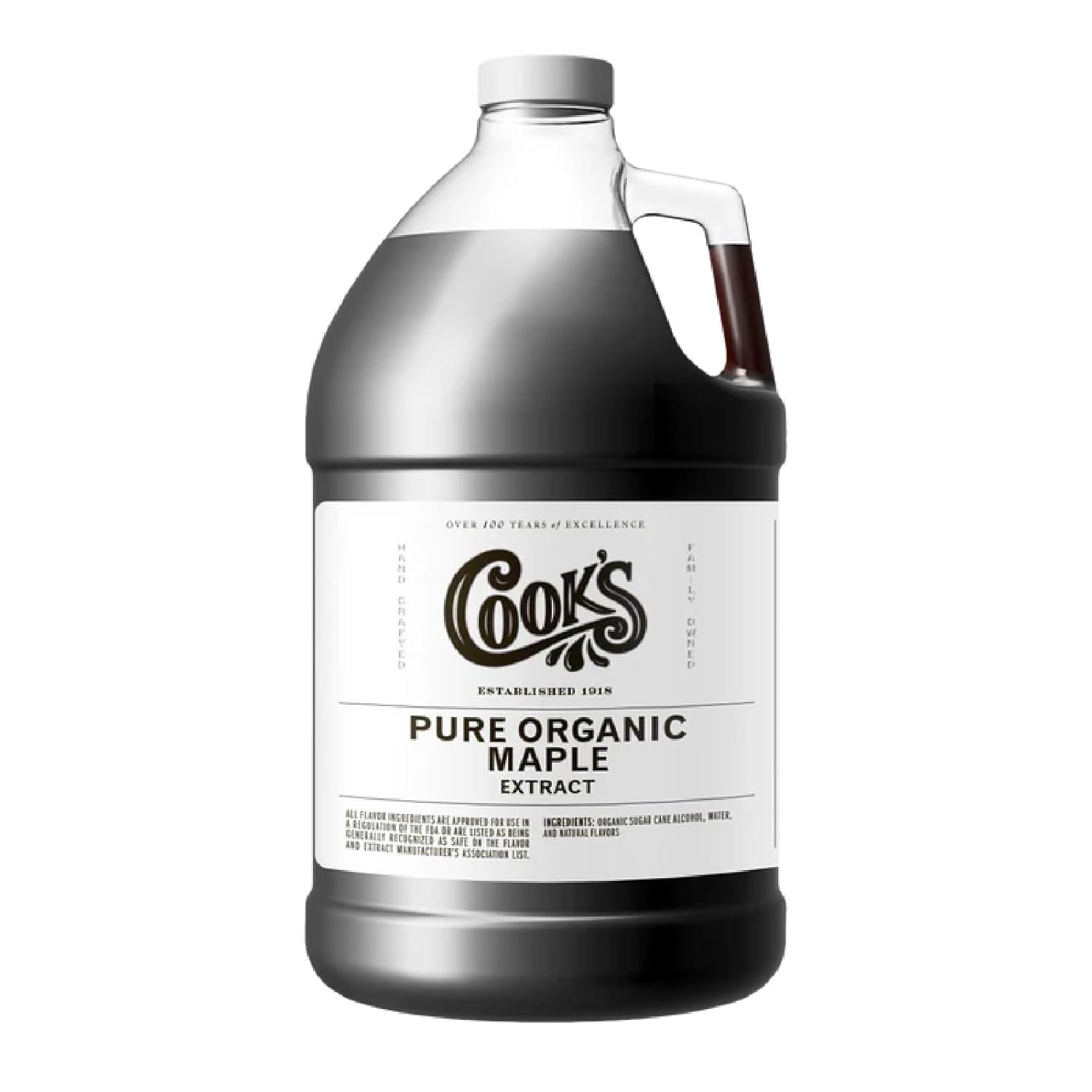 Cook's, Organic Maple Extract, Premium Maple Sap from Vermont's Finest Maple Trees, 128 Ounces (1 Gallon)