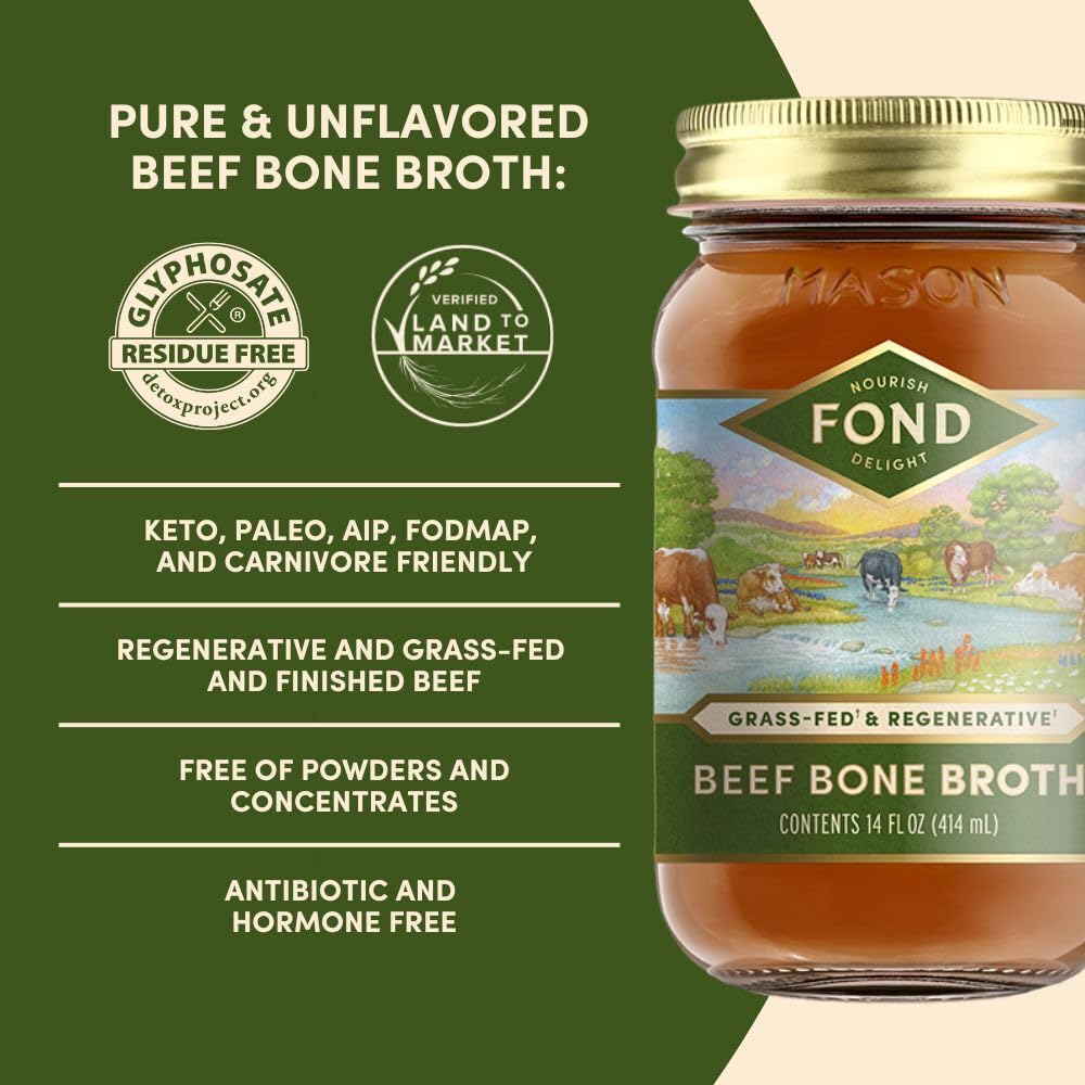 FOND Grass-fed Regenerative Beef Bone Broth
