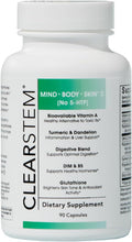 CLEARSTEM - MINDBODYSKIN Hormonal Acne Supplement (No 5-HTP) - Natural DIM Supplement - Skin Care Vitamins - Hormone Balance, Antioxidants - Gluten Free, Cruelty Free - 30 Servings, 90 Capsules