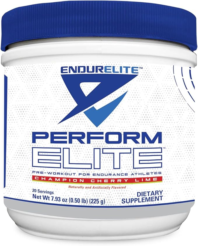 EndurElite Perform Elite- Pre Workout Energy Drink Powder Supplement- Pre-Workout Electrolytes for Endurance Athletes- 20 Servings- Champion Cherry Lime