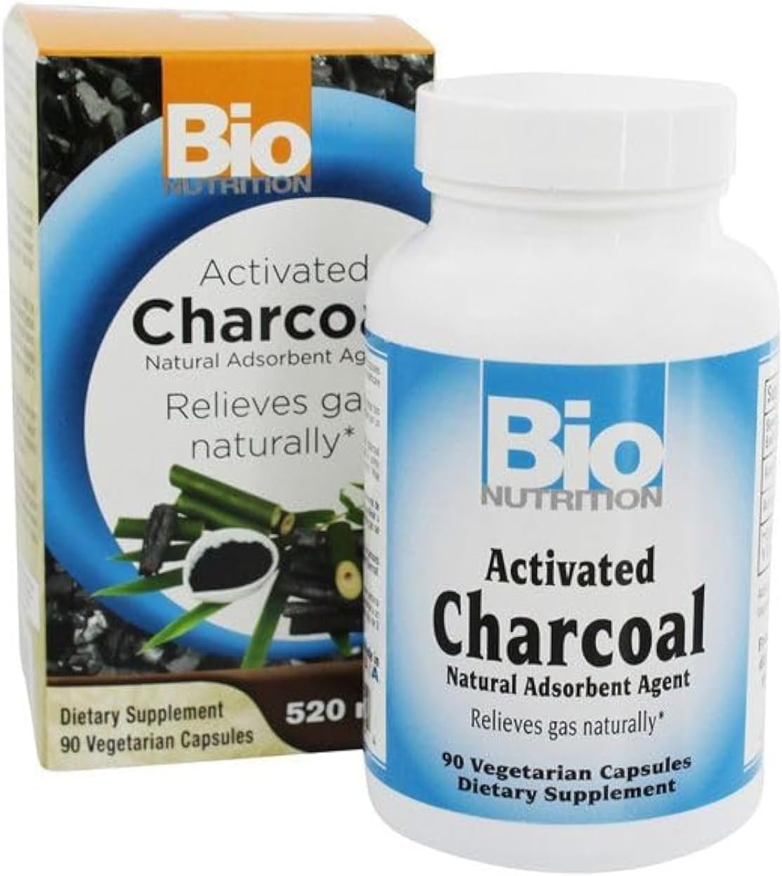 Bio Nutrition Actiated Charcoal 520 mg 90 Vegetarian Capsules
