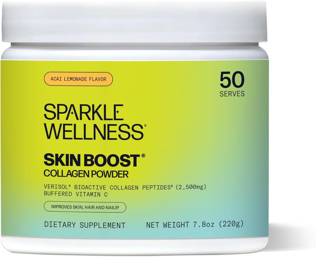 Skin Boost (Acai Lemonade) [50-Serves] | Collagen Powder Supplement with VERISOL Bioactive Hydrolyzed Collagen Peptides & Vitamin C to Improve Skin, Hair & Nail Health
