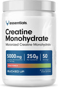 Bucked Up Fruit Punch Creatine for Women and Men - Easy to Mix Vegetarian - Flavored Creatine Monohydrate Powder - Made in USA - 5G Per Serving - 50 Servings - 250 Grams Per Container