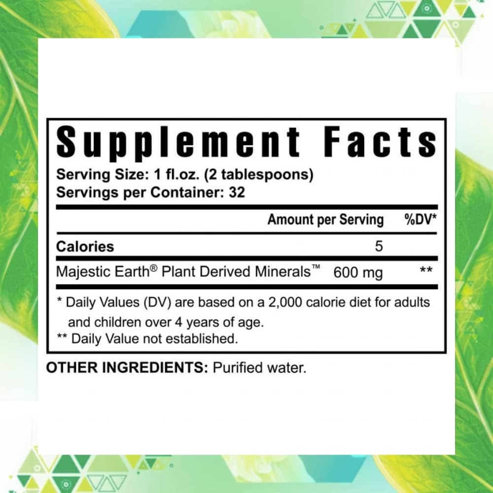 Youngevity Plant Derived Liquid Minerals - 77+ Natural Unaltered Trace Minerals - 19,000mg Plant Mineral Solids - Colloidal Form Humic Shale - (32 oz Pack of 3)
