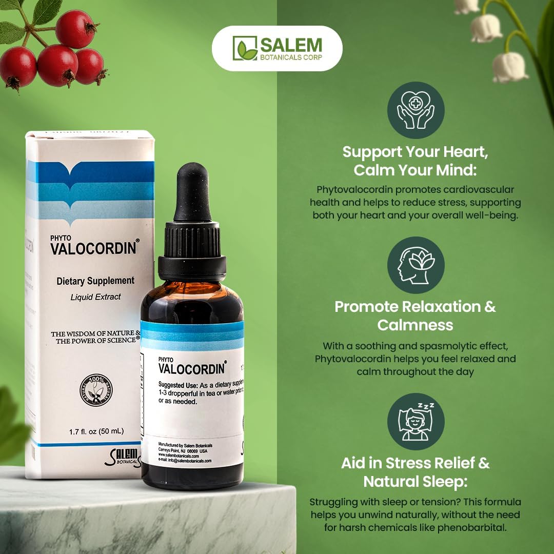 Salem Botanical Tincture, Phyto Valocordin, 1.7 Fluid Ounce